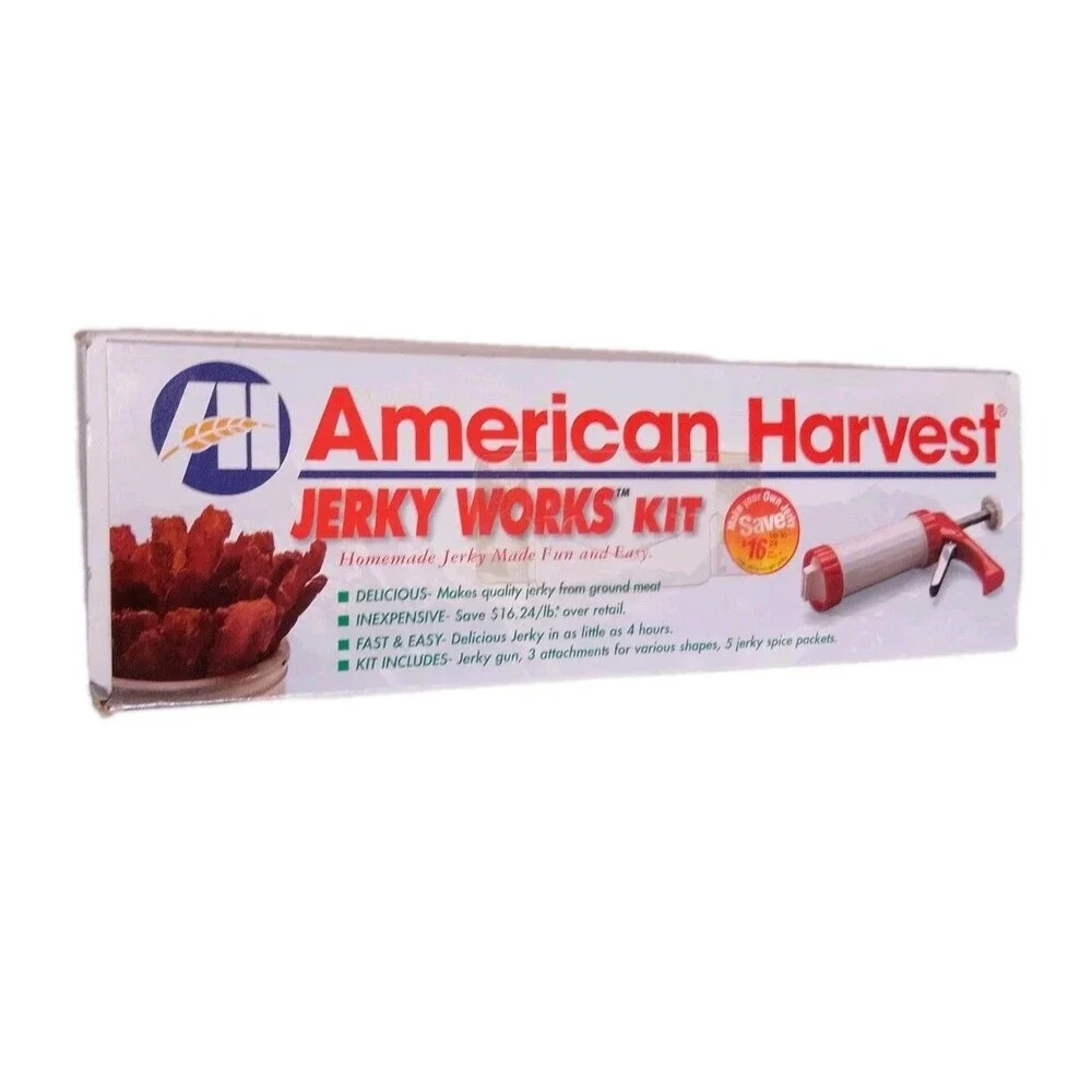 Vintage American Harvest Jerky Works Kit SEALED New Old Stock Nesco BJW-1 Gun